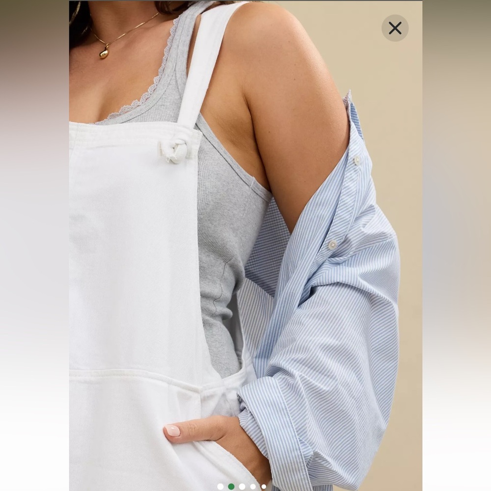 Aerie NEW White Shortalls - Picture 4 of 12